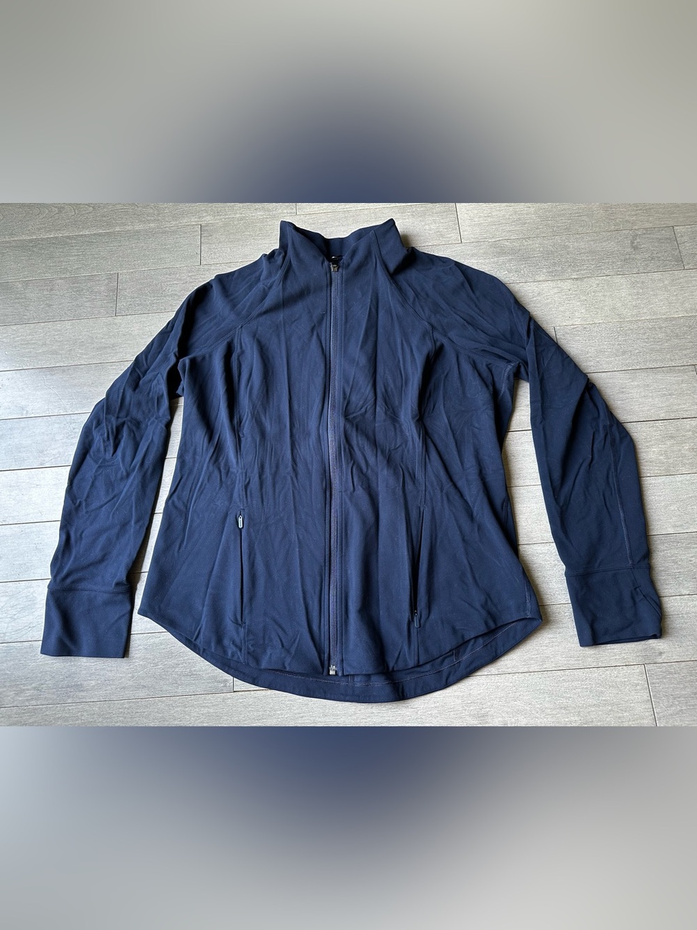 Women’s Blue Athleta Full Zip Workout Yoga Athletic Gym Running Jacket Size 1X
